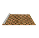 Sideview of Machine Washable Abstract Brown Modern Rug, wshabs3182brn