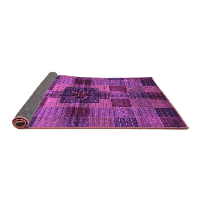 Sideview of Checkered Purple Modern Rug, abs3183pur
