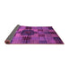 Sideview of Checkered Purple Modern Rug, abs3183pur