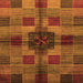 Square Checkered Orange Modern Rug, abs3183org