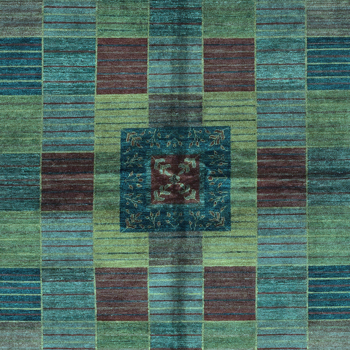 Machine Washable Checkered Light Blue Modern Rug, wshabs3183lblu