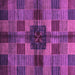 Square Checkered Purple Modern Rug, abs3183pur