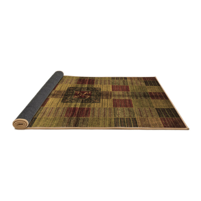 Sideview of Checkered Brown Modern Rug, abs3183brn