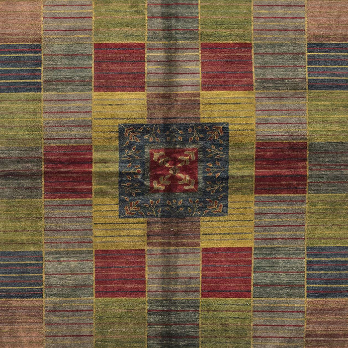 Machine Washable Abstract Red Brown Rug, wshabs3183