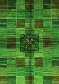 Checkered Green Modern Rug, abs3183grn