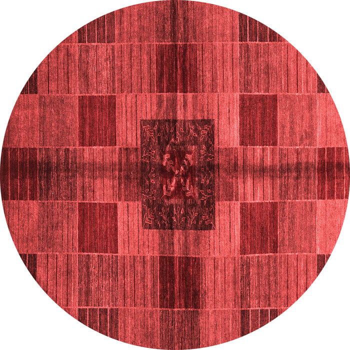 Machine Washable Checkered Red Modern Rug, wshabs3183red