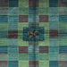 Square Checkered Light Blue Modern Rug, abs3183lblu