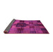 Sideview of Checkered Pink Modern Rug, abs3183pnk