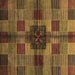 Square Checkered Brown Modern Rug, abs3183brn