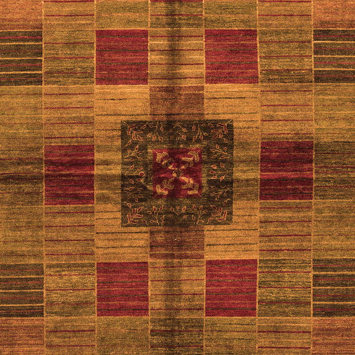 Checkered Orange Modern Rug, abs3183org