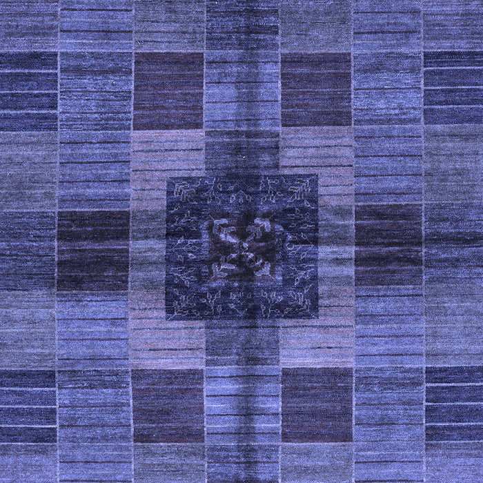 Machine Washable Checkered Blue Modern Rug, wshabs3183blu