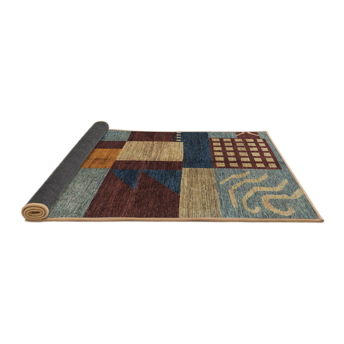 Sideview of Abstract Bakers Brown Modern Rug, abs3184