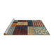 Sideview of Machine Washable Abstract Bakers Brown Rug, wshabs3184