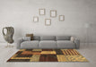 Machine Washable Abstract Brown Modern Rug in a Living Room,, wshabs3184brn