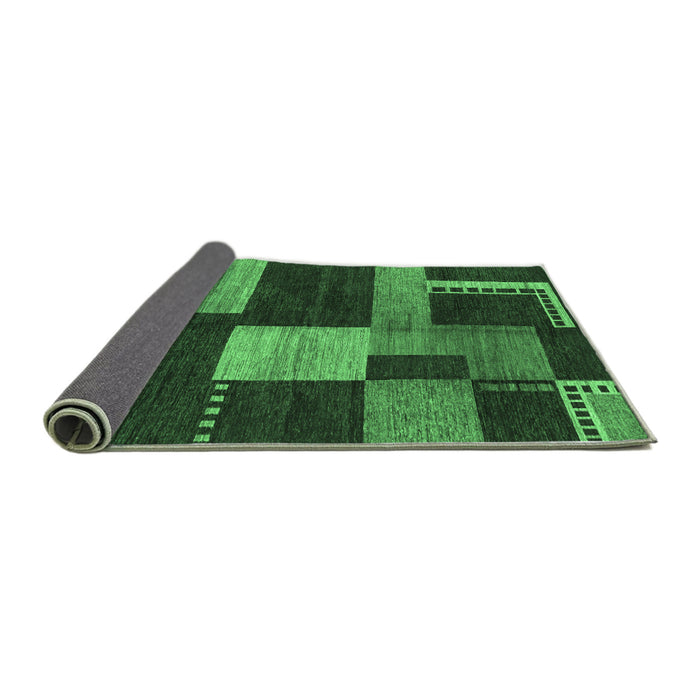 Sideview of Abstract Emerald Green Modern Rug, abs3184emgrn