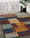 Abstract Bakers Brown Modern Rug in Family Room, abs3184