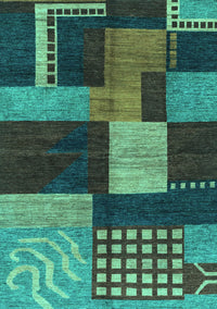 Abstract Turquoise Modern Rug, abs3184turq