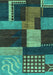 Abstract Turquoise Modern Rug, abs3184turq