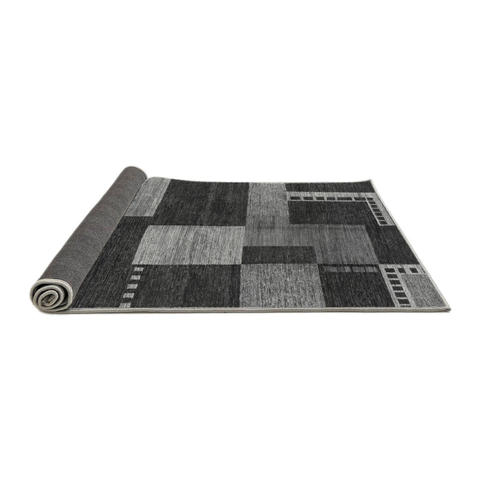 Sideview of Abstract Gray Modern Rug, abs3184gry