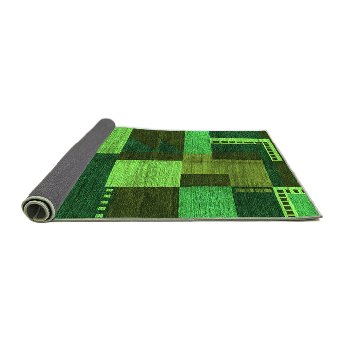 Sideview of Abstract Green Modern Rug, abs3184grn