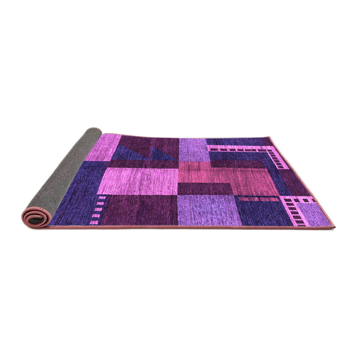 Sideview of Abstract Purple Modern Rug, abs3184pur