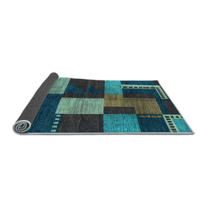 Sideview of Abstract Light Blue Modern Rug, abs3184lblu