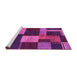 Sideview of Machine Washable Abstract Pink Modern Rug, wshabs3184pnk