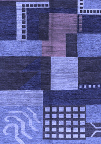 Abstract Blue Modern Rug, abs3184blu