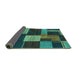 Sideview of Abstract Turquoise Modern Rug, abs3184turq