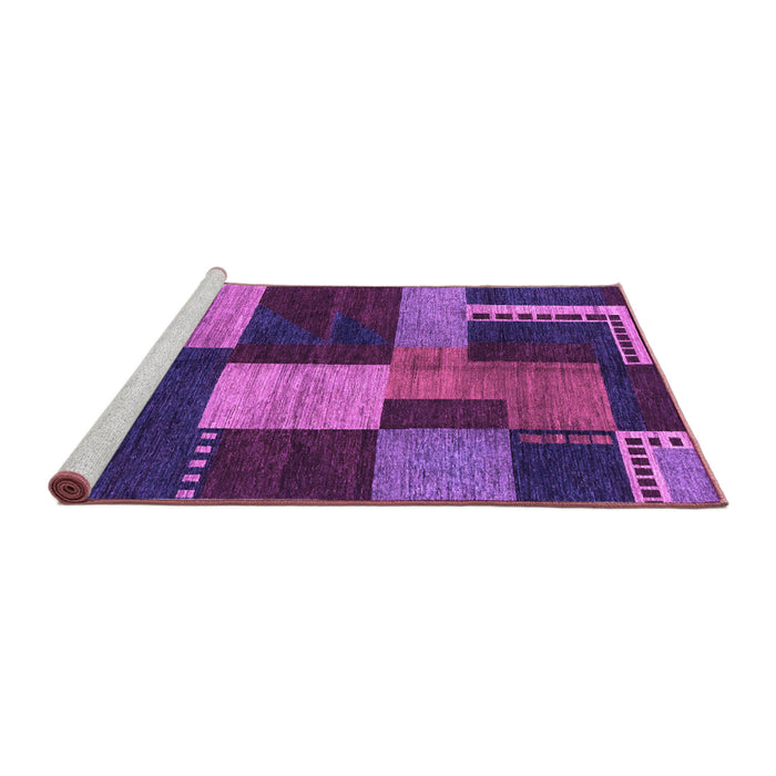 Sideview of Machine Washable Abstract Purple Modern Area Rugs, wshabs3184pur