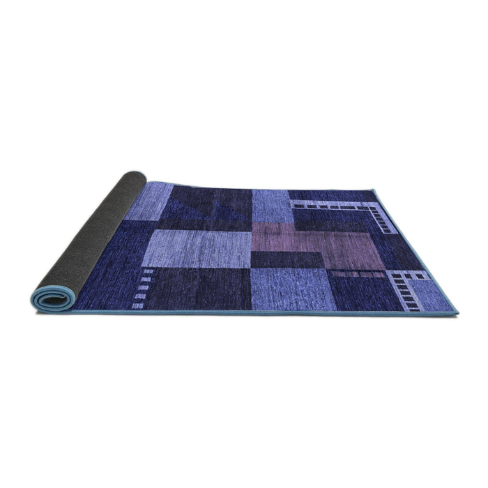 Sideview of Abstract Blue Modern Rug, abs3184blu