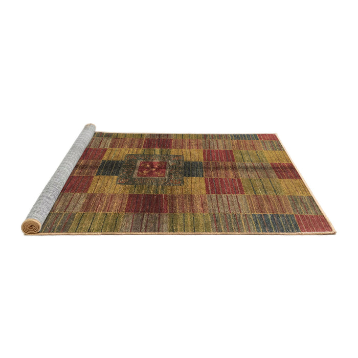 Sideview of Machine Washable Abstract Light Brown Rug, wshabs3185