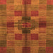 Square Checkered Orange Modern Rug, abs3185org