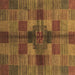 Square Checkered Brown Modern Rug, abs3185brn