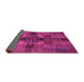 Sideview of Checkered Pink Modern Rug, abs3185pnk