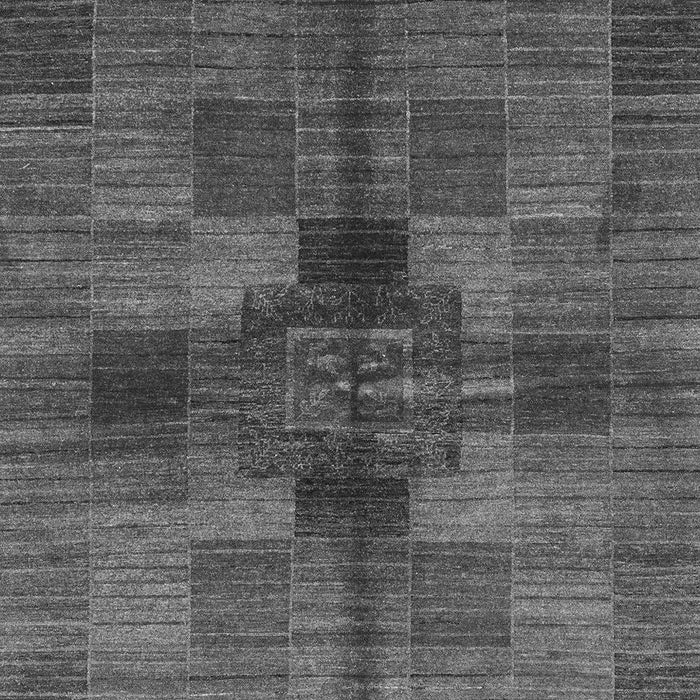 Machine Washable Checkered Gray Modern Rug, wshabs3185gry