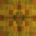 Square Checkered Yellow Modern Rug, abs3185yw