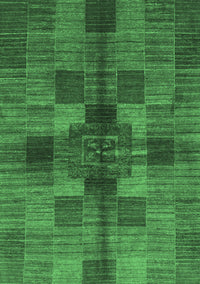 Checkered Emerald Green Modern Rug, abs3185emgrn