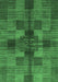 Checkered Emerald Green Modern Rug, abs3185emgrn
