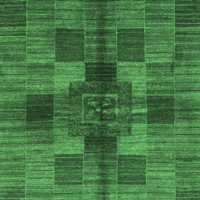 Checkered Emerald Green Modern Rug, abs3185emgrn