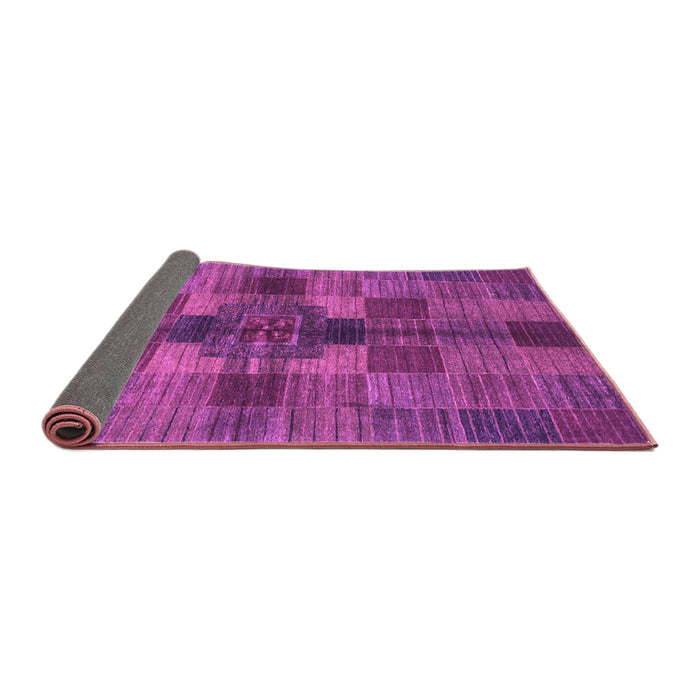 Sideview of Checkered Purple Modern Rug, abs3185pur