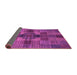 Sideview of Checkered Purple Modern Rug, abs3185pur