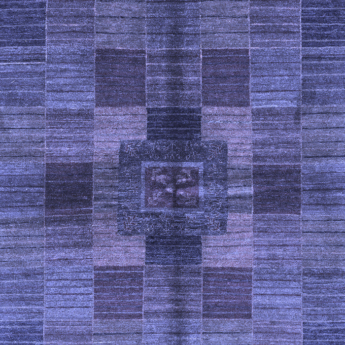 Checkered Blue Modern Rug, abs3185blu