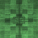 Square Checkered Emerald Green Modern Rug, abs3185emgrn