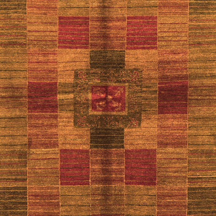 Machine Washable Checkered Orange Modern Area Rugs, wshabs3185org