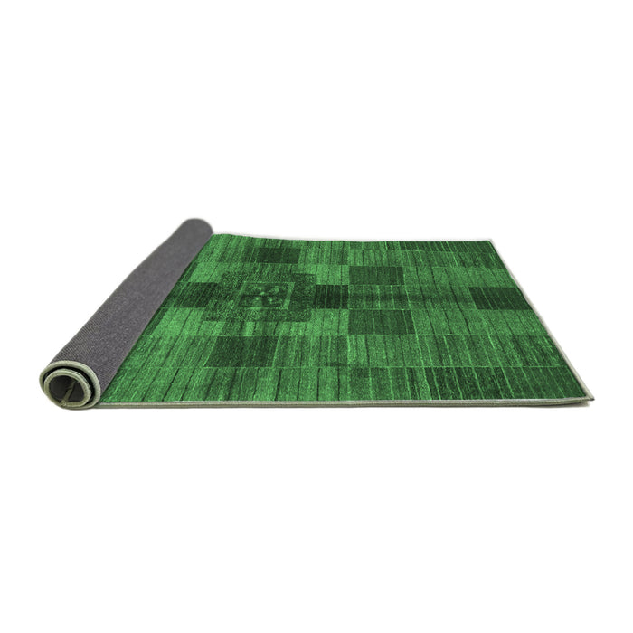 Sideview of Checkered Emerald Green Modern Rug, abs3185emgrn