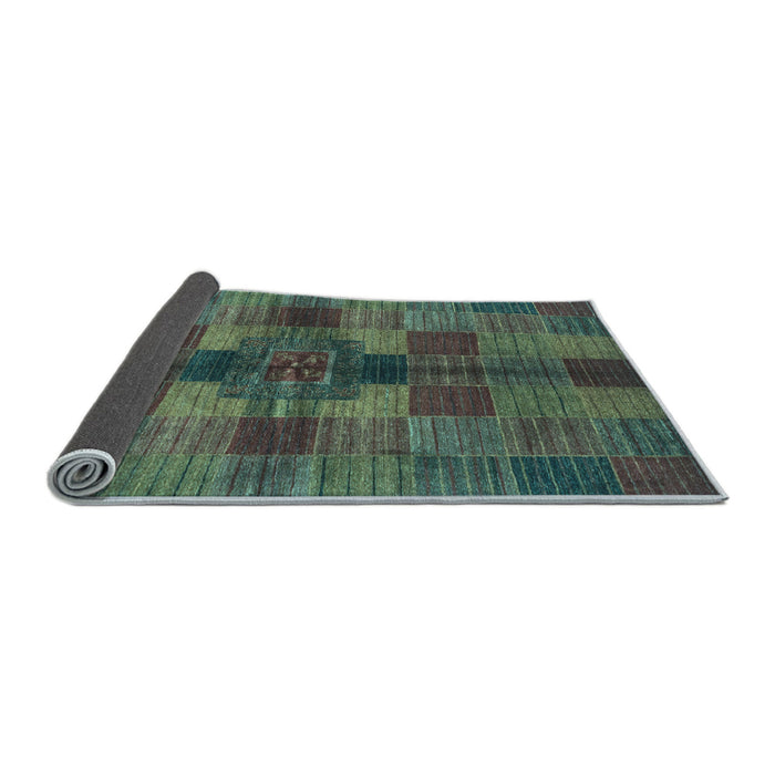 Sideview of Checkered Light Blue Modern Rug, abs3185lblu