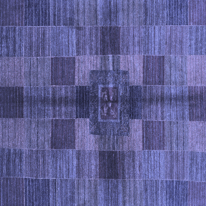 Square Machine Washable Checkered Blue Modern Rug, wshabs3185blu