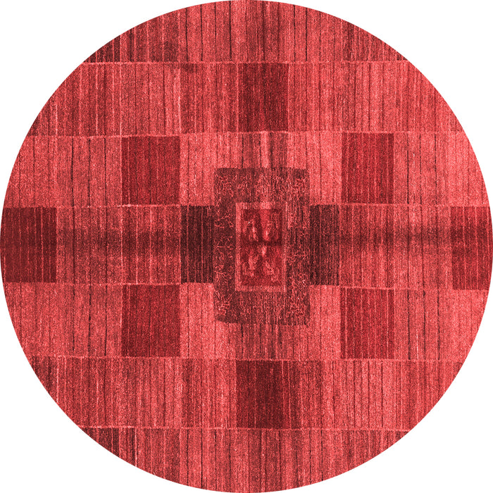 Machine Washable Checkered Red Modern Rug, wshabs3185red