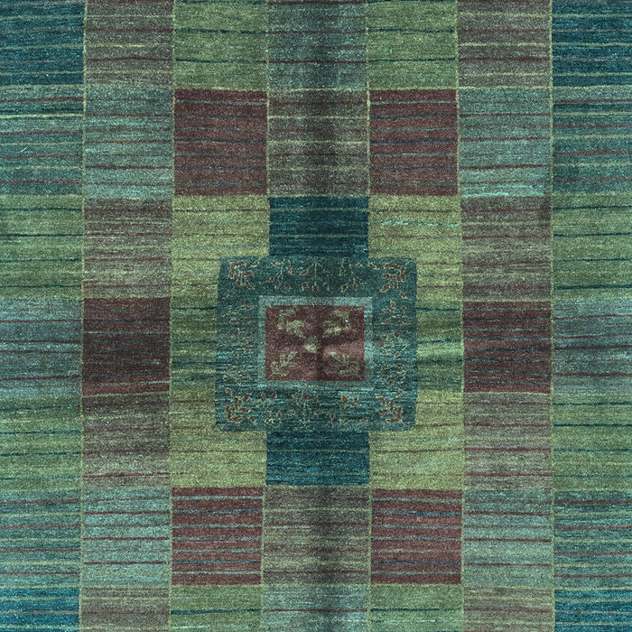 Checkered Light Blue Modern Rug, abs3185lblu